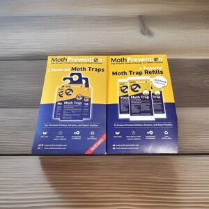 3 Clothes Moth Traps And 6 Moth Trap Refills New Sealed‎ Non Toxic Refillable